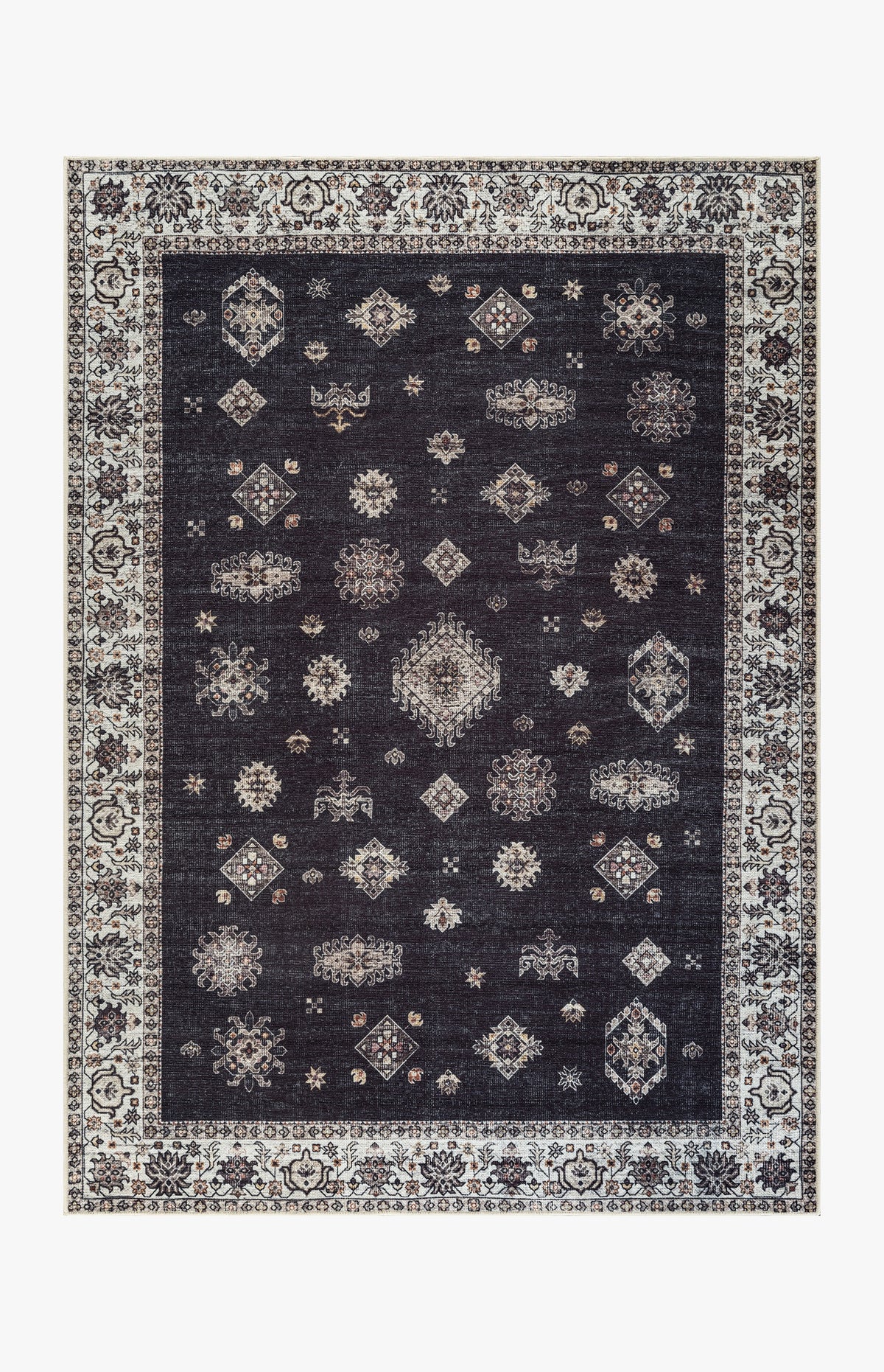 Midnight - Black & Ivory Rug