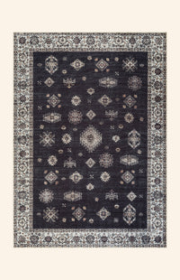 Midnight - Black & Ivory Rug