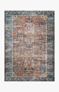 June - Terracotta & Blue Rug
