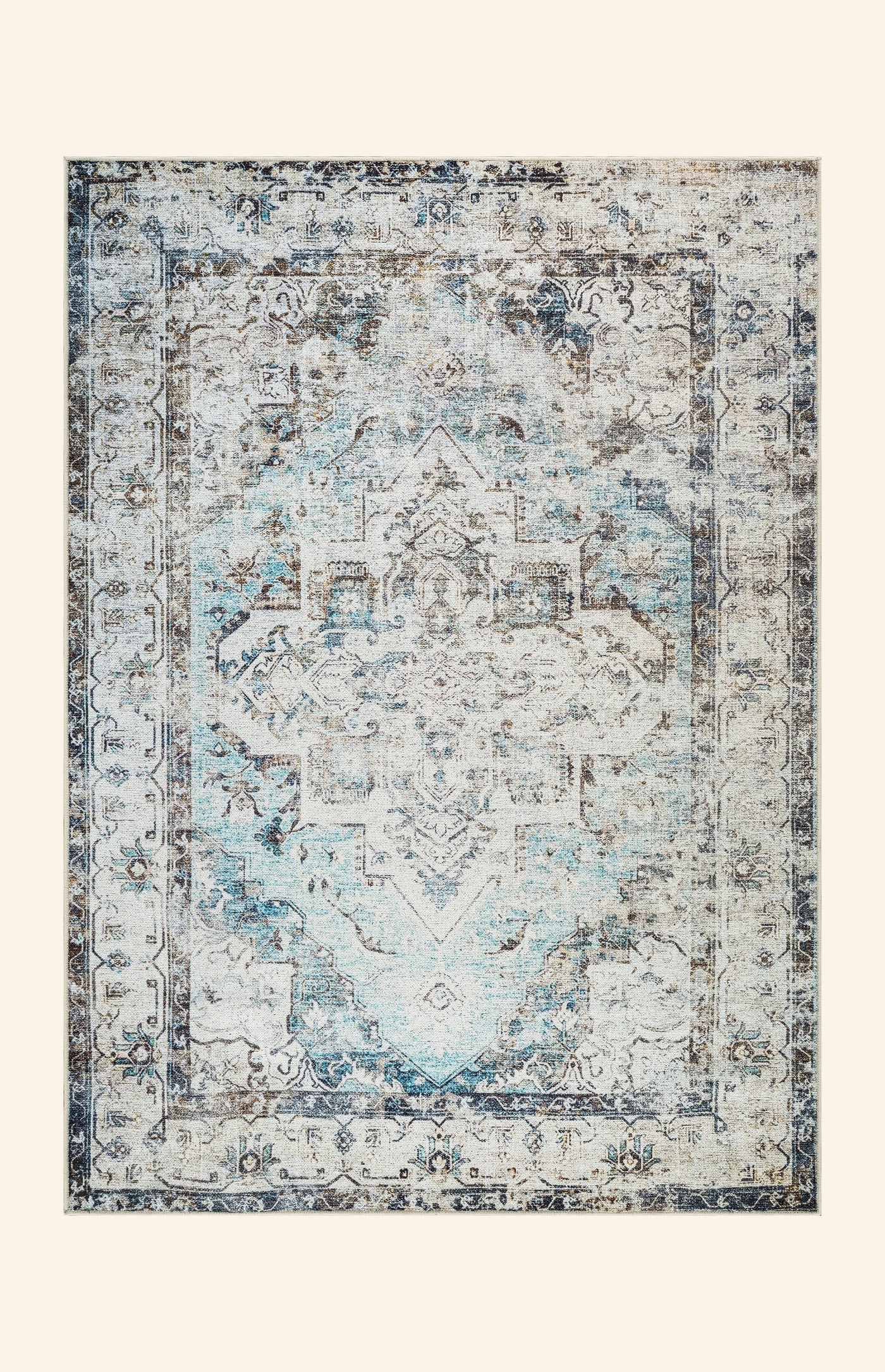 Pearl - Ivory & Soft Blue Rug