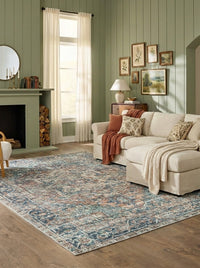 Vera - Teal & Tangerine Rug