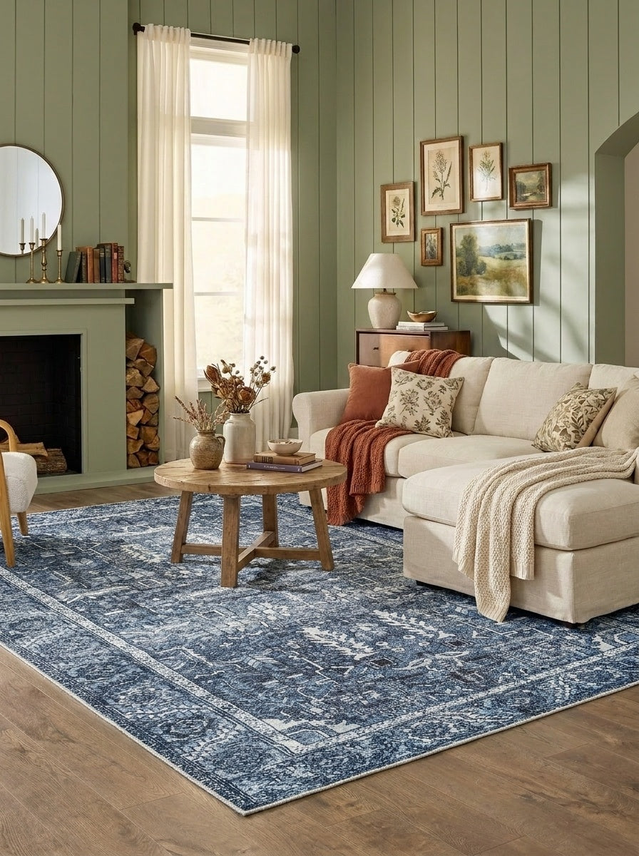 June - Denim Blue Rug