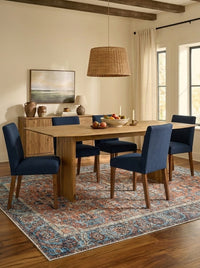 June - Terracotta & Blue Rug
