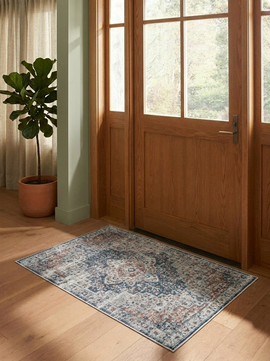 Cyprus - Teal & Terracotta Rug