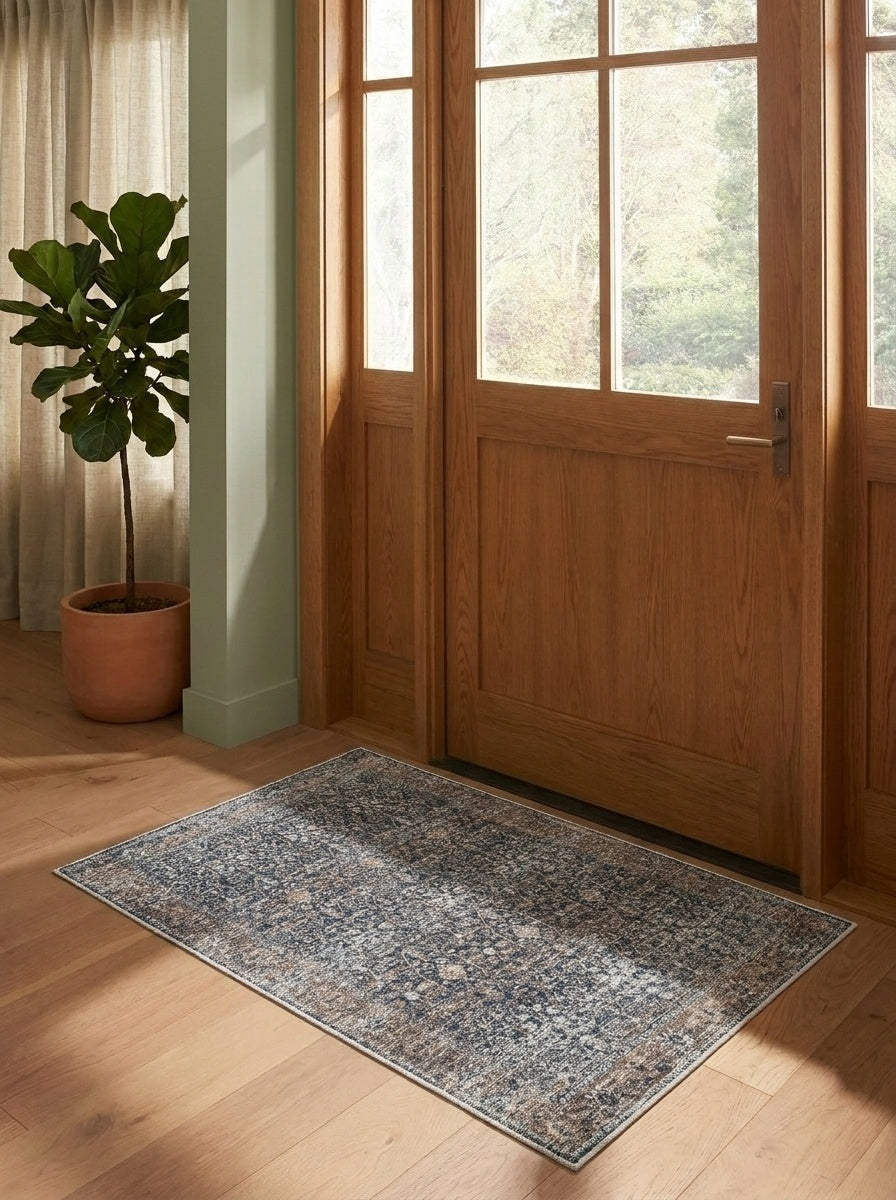 Hudson - Indigo & Camel Rug