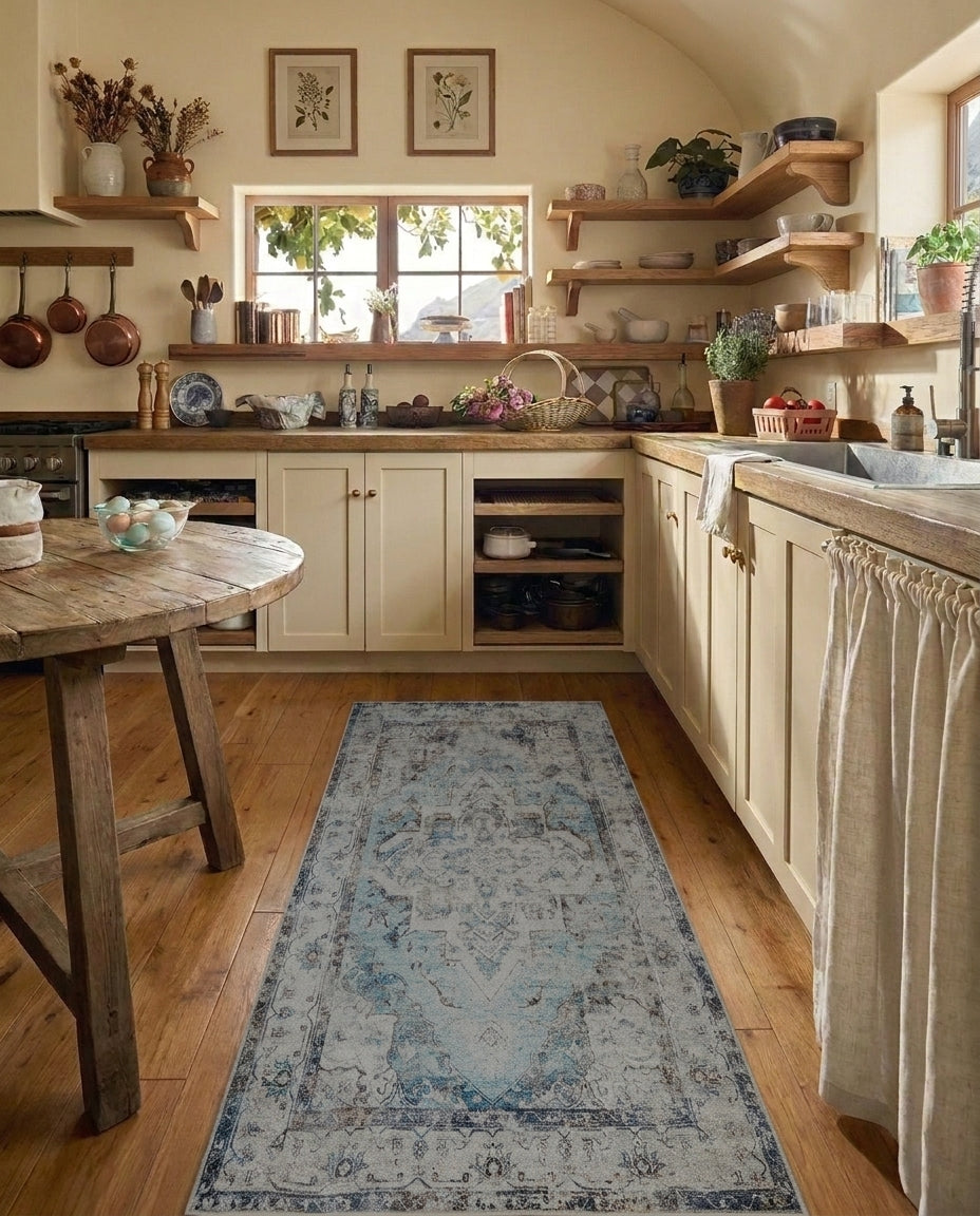 Pearl - Ivory & Soft Blue Rug