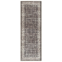 Ionia IO-61 Traditional Bordered Charcoal and Beige Rug