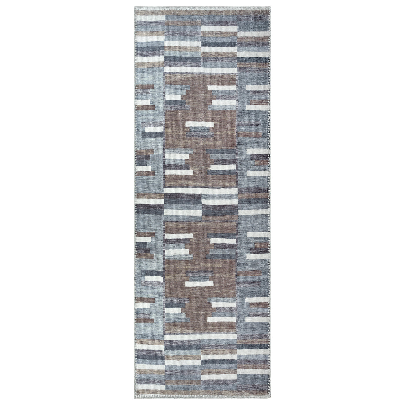 Ionia IO-55 Striped Blue and Brown Rug