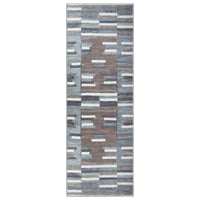 Ionia IO-55 Striped Blue and Brown Rug