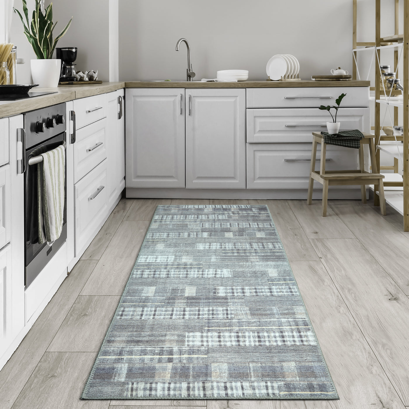 Ionia IO-54 Striped Grey Rug