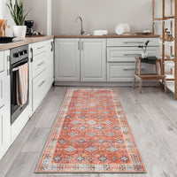 Ionia IO-64 Traditional Bordered Orange Rug