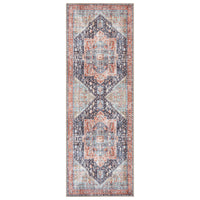 Ionia IO-59 Traditional Medallion Multicolor Washable Rug | Non-Slip