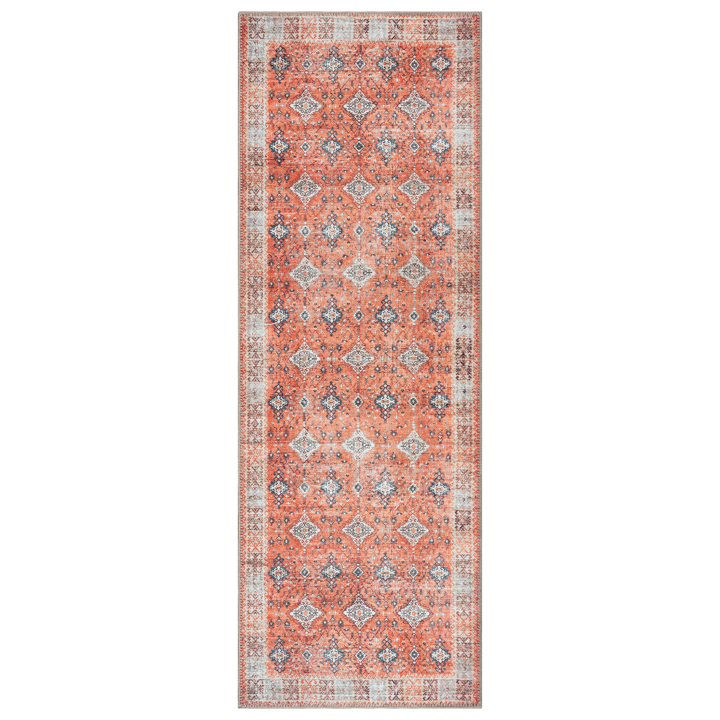 Ionia IO-64 Traditional Bordered Orange Rug