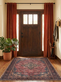 Crimson - Ruby & Teal Rug