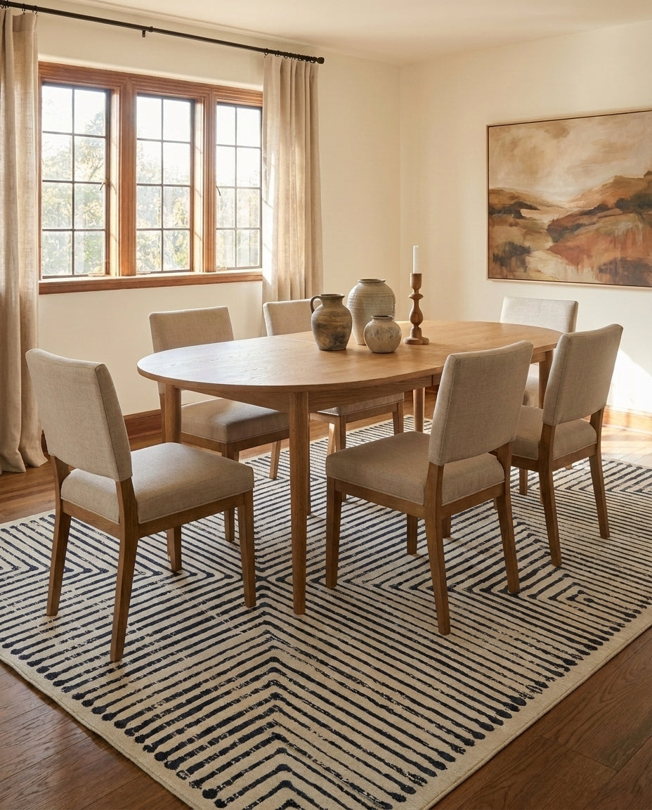 Hampton - Black & Ivory Rug