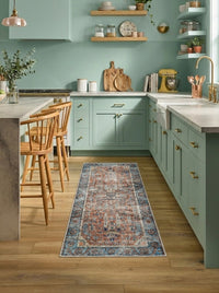 June - Terracotta & Blue Rug