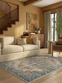 Vera - Terracotta & Teal Rug