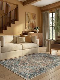 Vera - Teal & Tangerine Rug
