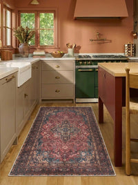 Crimson - Ruby & Teal Rug