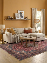 Crimson - Ruby & Teal Rug