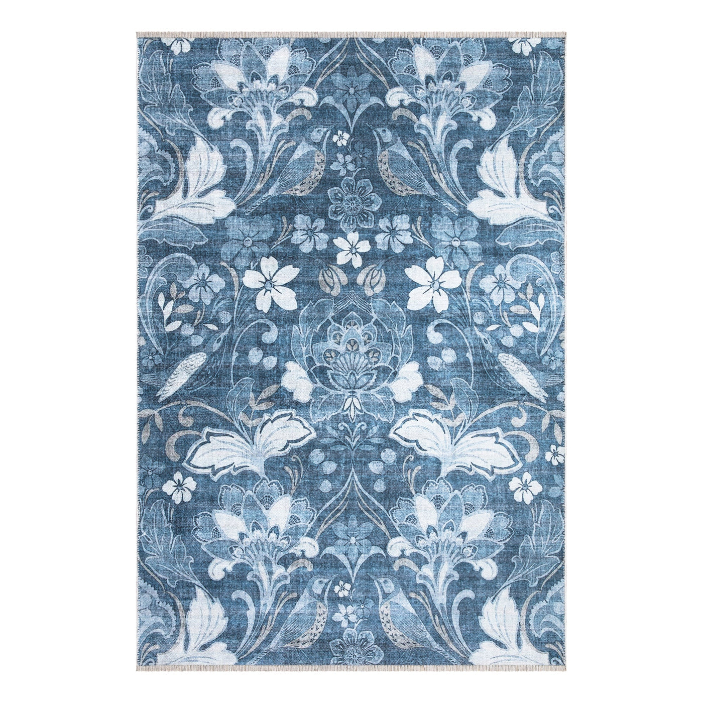 Caria CR-28 Floral Washable Rug | Non-Slip