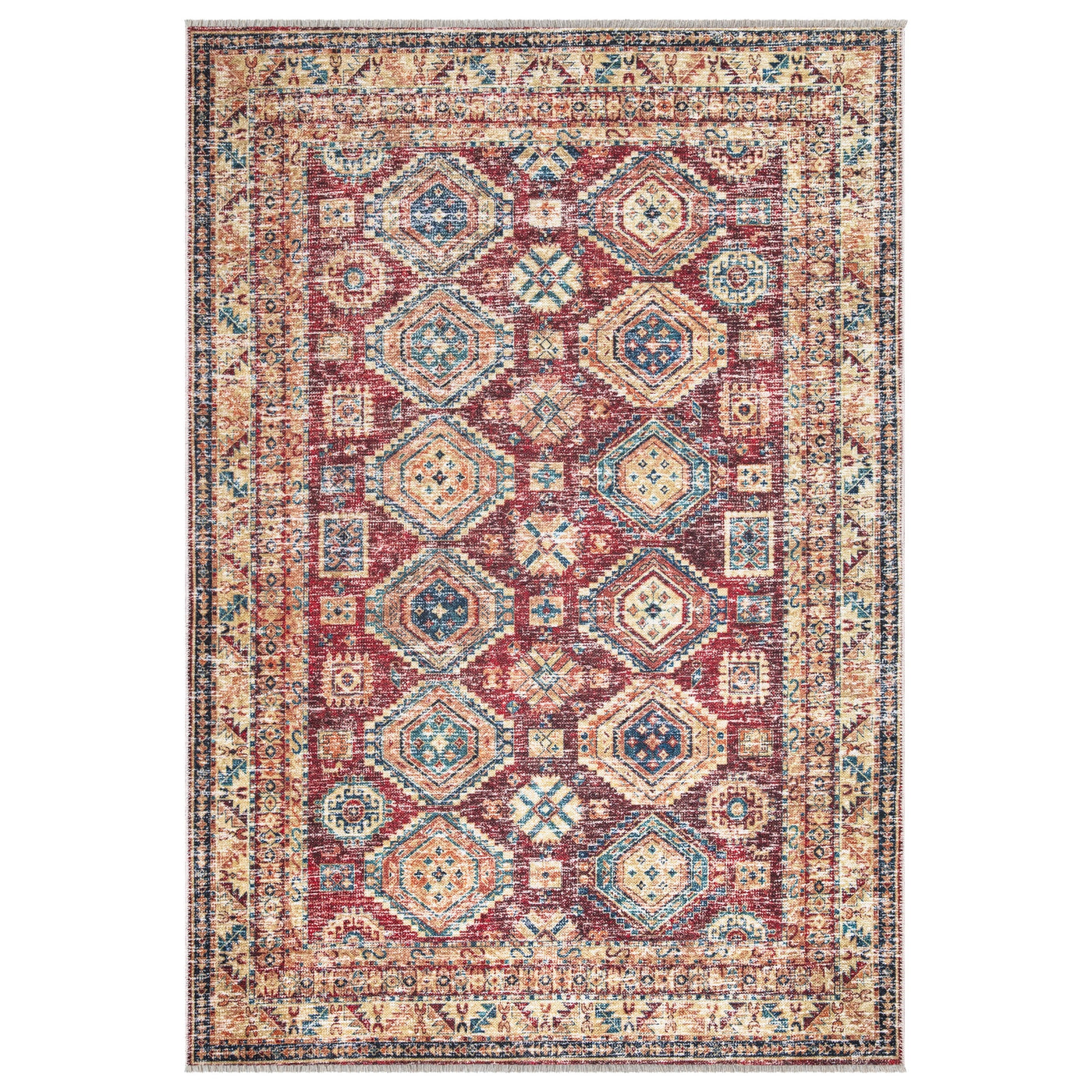 Caria CR-13 Traditional Washable Rug | Non-Slip