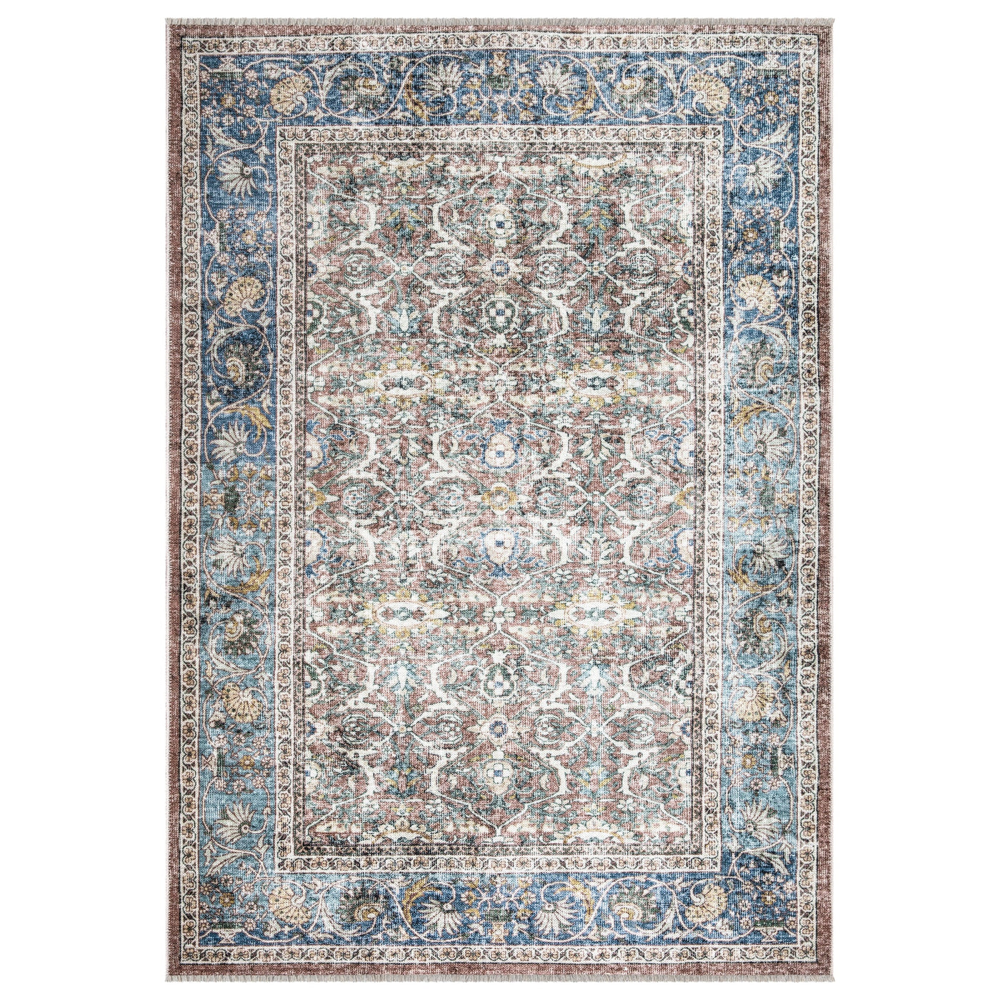 Caria CR-08 Traditional Washable Rug | Non-Slip