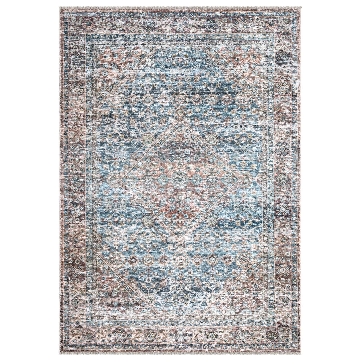 Caria CR-05 Traditional Washable Rug | Non-Slip