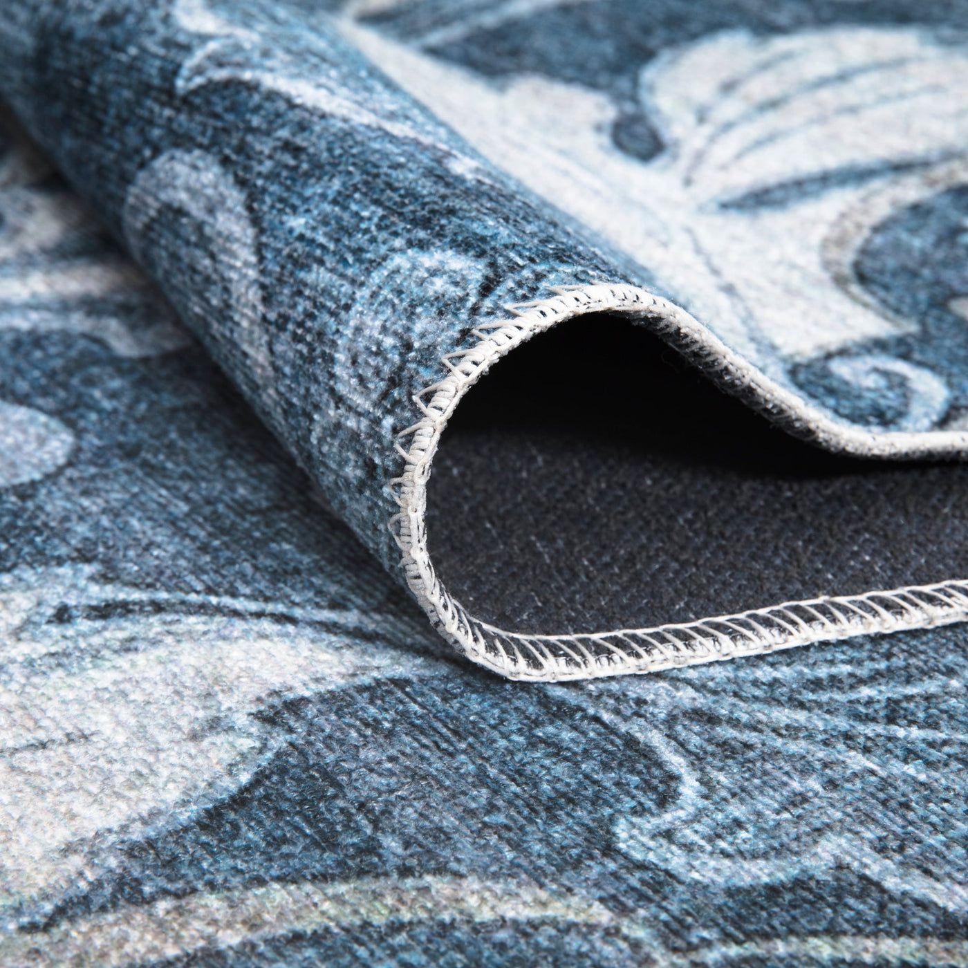 Caria CR-28 Floral Washable Rug | Non-Slip