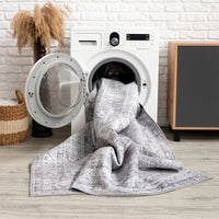 Caria CR-25 Modern Abstract Washable Rug | Non-Slip