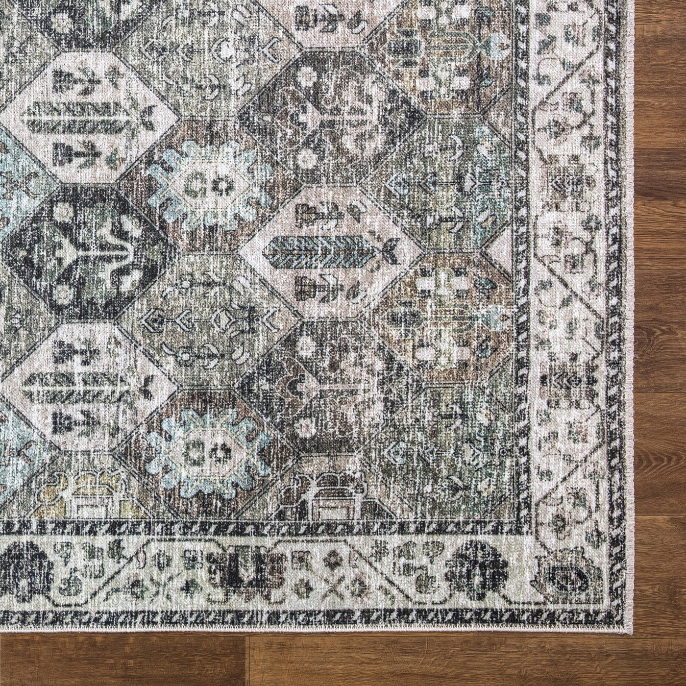 Caria CR-16 Traditional Washable Rug | Non-Slip