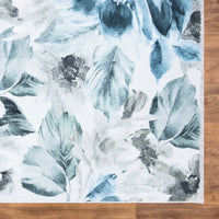 Caria CR-18  Floral Modern Washable Rug | Non-Slip