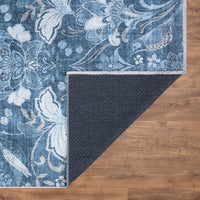 Caria CR-28 Floral Washable Rug | Non-Slip