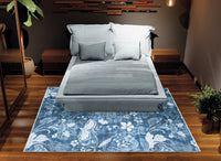 Caria CR-28 Floral Washable Rug | Non-Slip