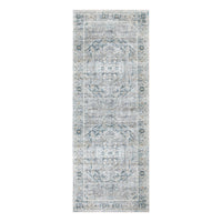 Ionia IO-43 Traditional Medallion Cream Light Blue Teal Rug