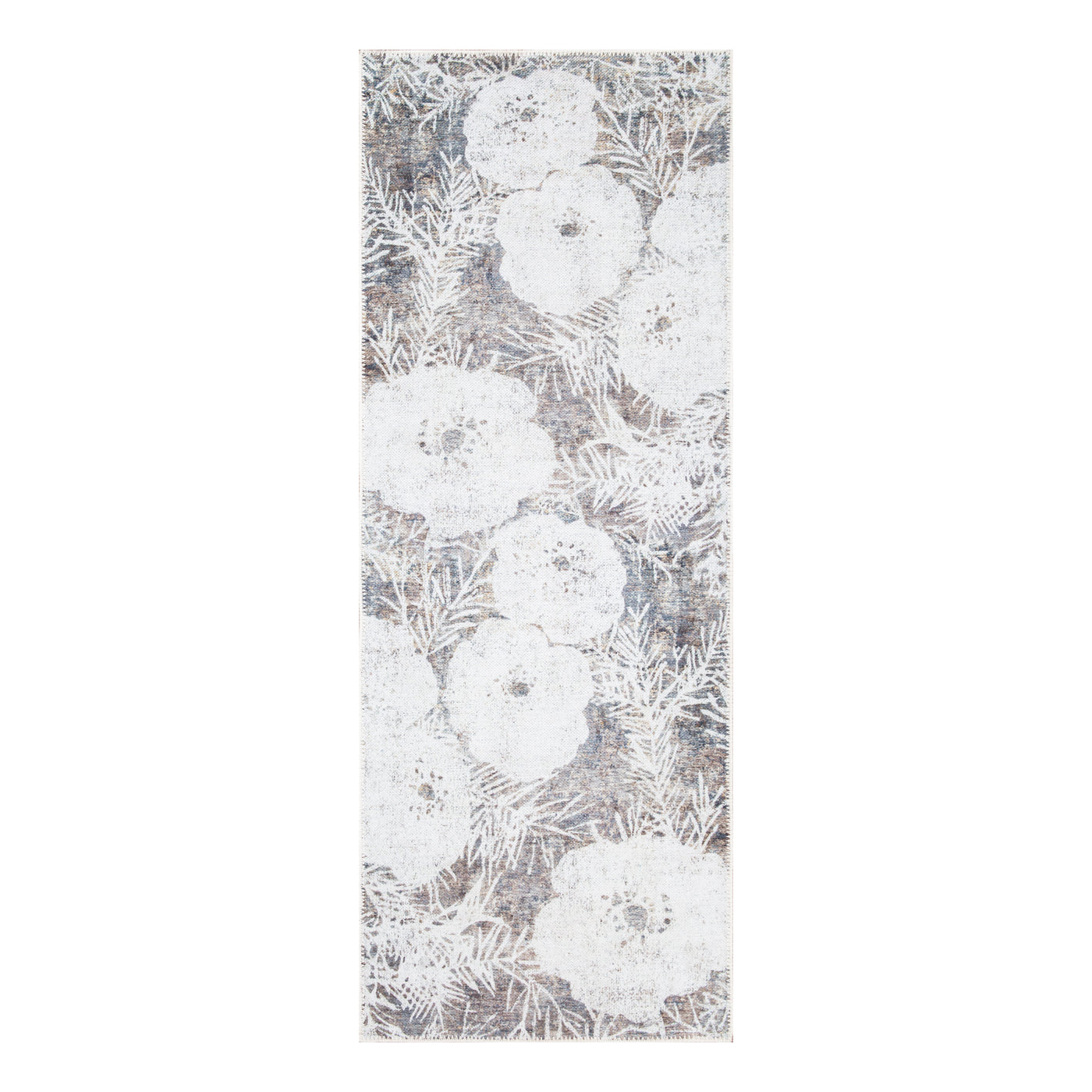 Ionia IO-33 Modern Floral Washable Rug | Non-Slip