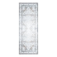 Ionia IO-35 Traditional Washable Rug | Brown/Beige/Charcoal | Non-Slip