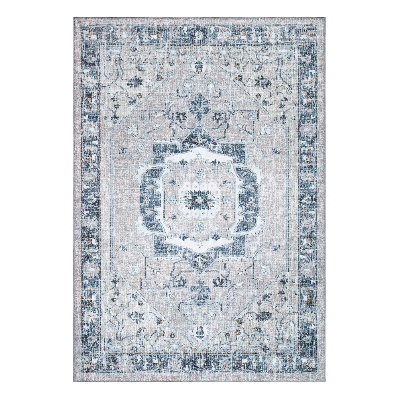 Ionia IO-42 Traditional Medallion Beige Rug