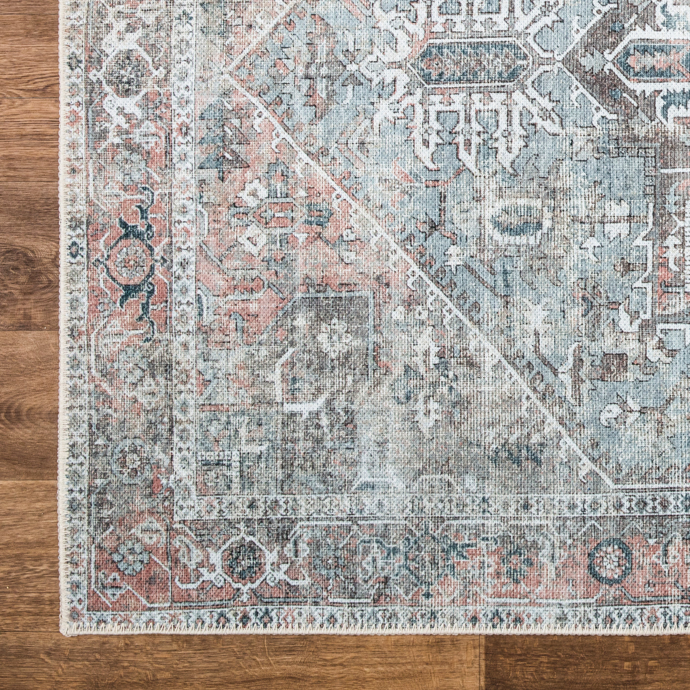 Ionia IO-41 Traditional Medallion Pink Rug