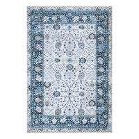Caria CR-38 Traditional Bordered Blue Rug