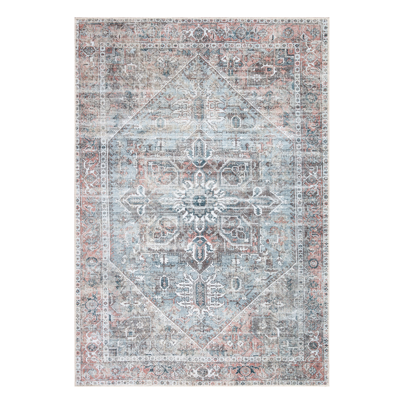 Ionia IO-41 Traditional Medallion Pink Rug