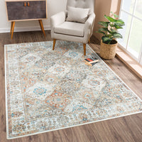 Ionia IO-13 Traditional Washable Rug | Non-Slip