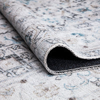 Caria CR-06 Traditional Persian Seashell / Teal Blue Rug