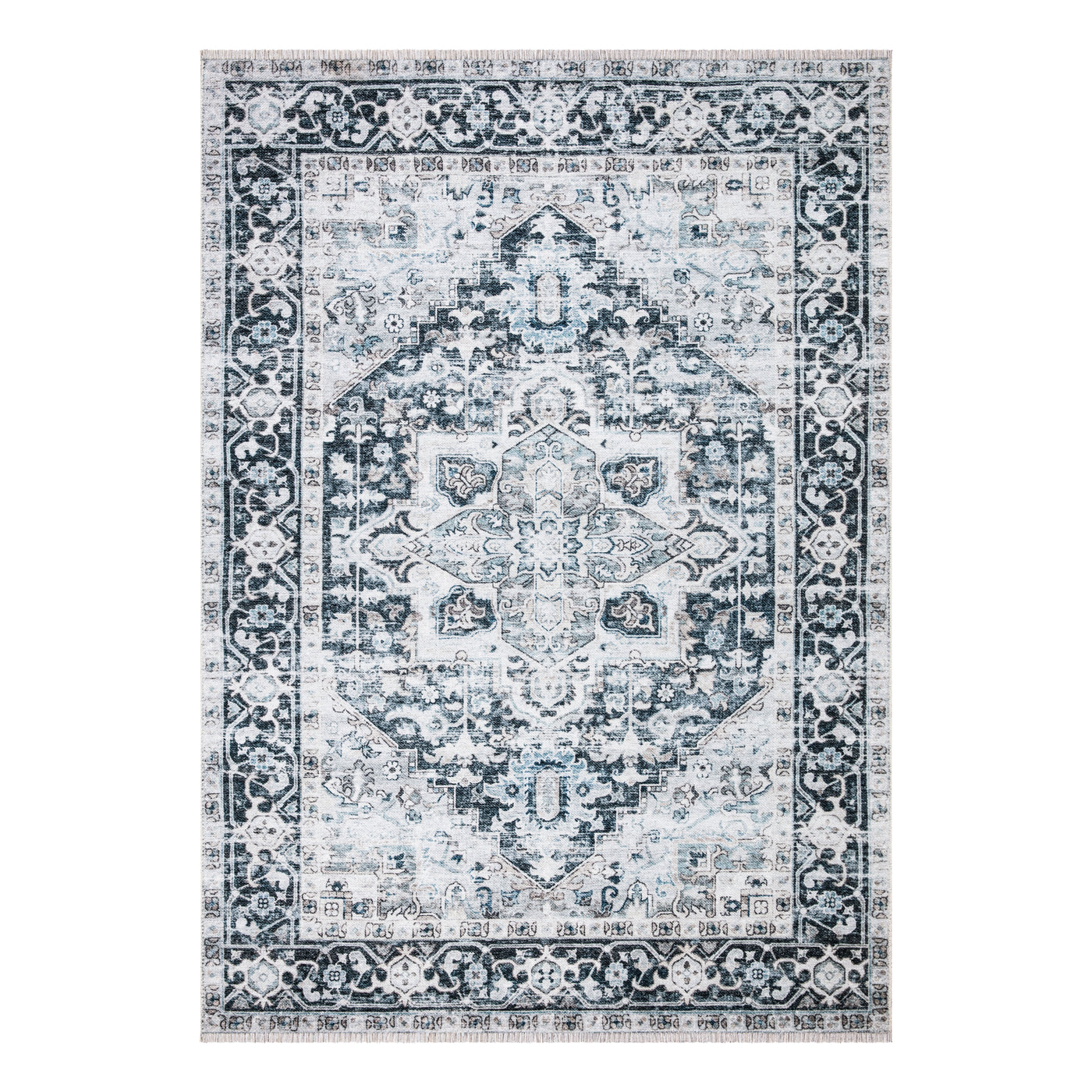 Caria CR-06 Traditional Persian Denim Blue Rug