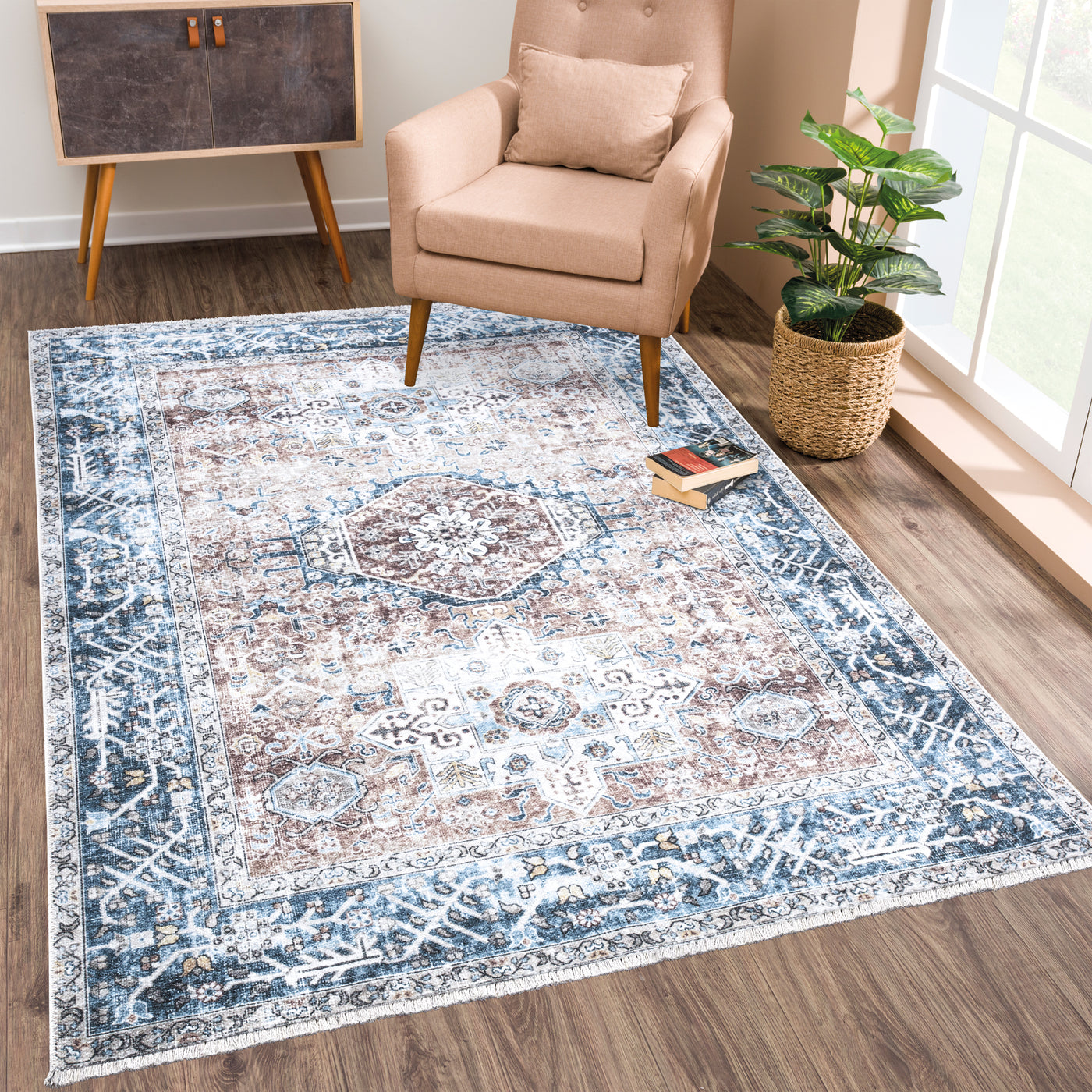 Caria CR-03 Traditional Persian Coral Rug