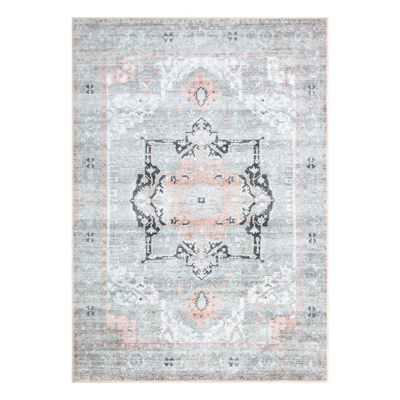 Ionia IO-22 Traditional Washable Rug | Non-Slip