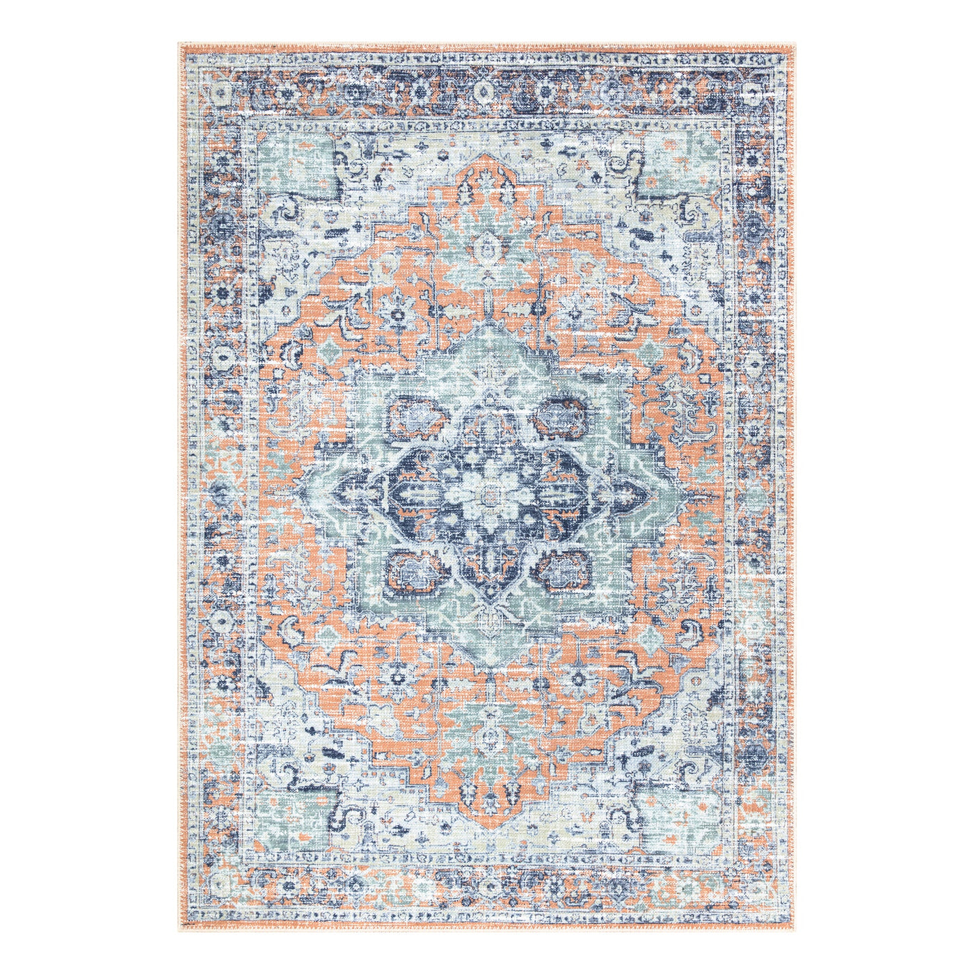Ionia IO-12 Traditional Washable Rug | Non-Slip