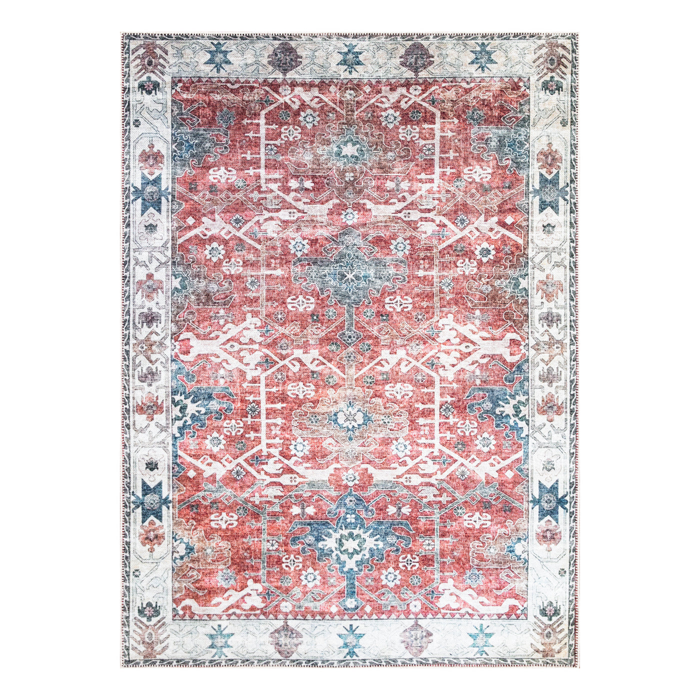 Ionia IO-30 Traditional Washable Rug | Non-Slip