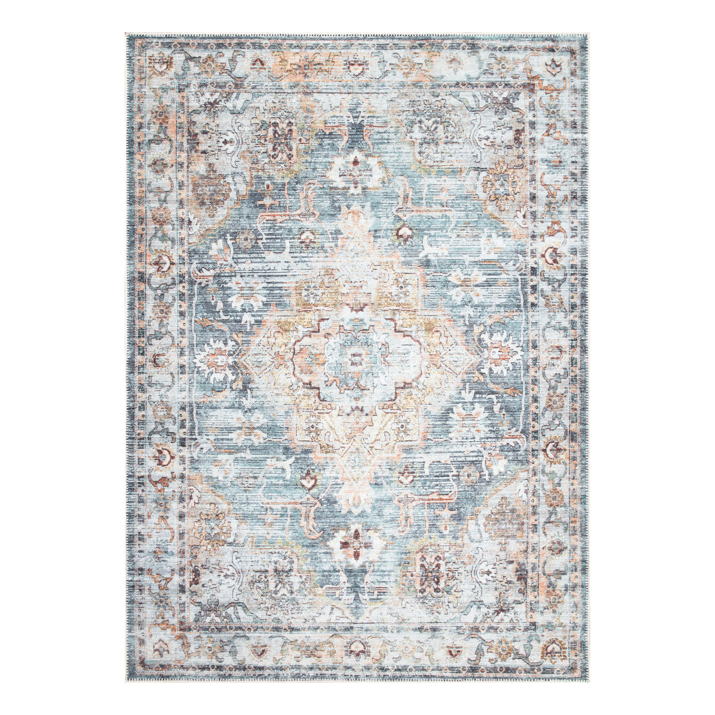 Ionia IO-37 Traditional Washable Rug | Non-Slip