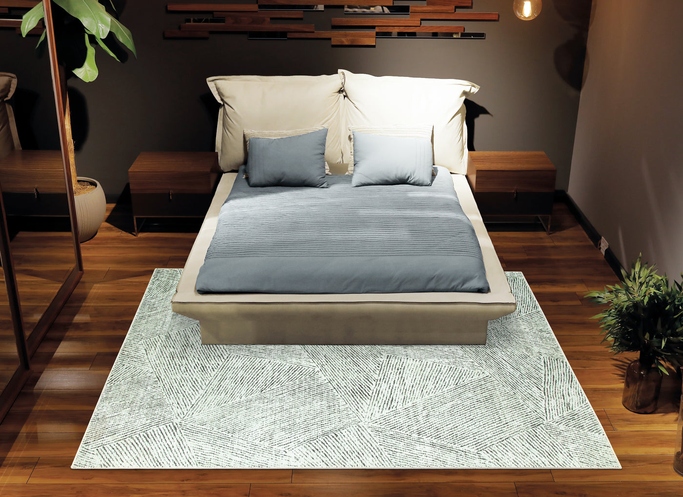 Ionia IO-15 Modern Geometric Washable Rug | Non-Slip